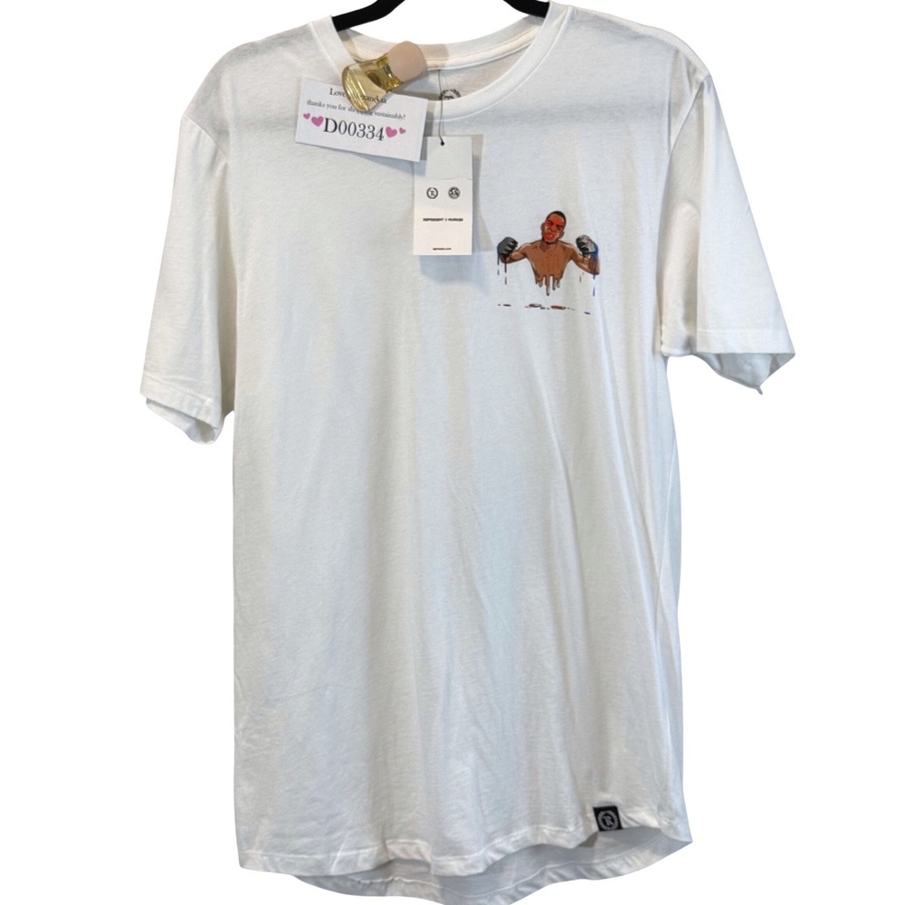 NWT Represent X Murked White Boxer Tee Size Medium